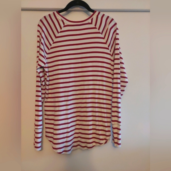 Harley-Davidson Women's Genuine Striped Long Sleeve Tee YD Stripe- Tibetan Red - Picture 8 of 9